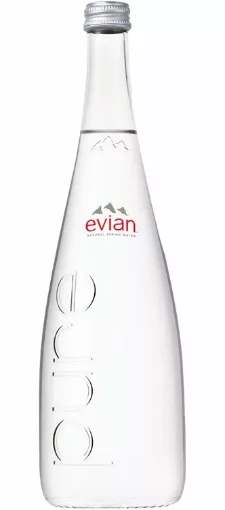 Picture of Evian glass bottles 750ml - box of 12 bottles - still