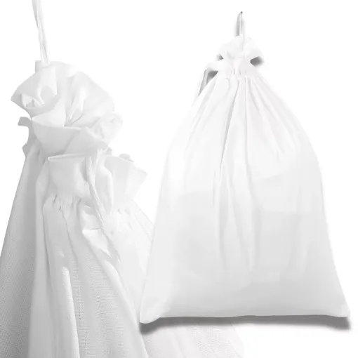 Picture of Laundry bag 50x70cm in strong cotton - white - Franchini mare bespoke luxury linens