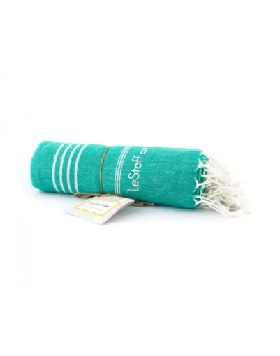 Picture of Organic cotton hammam towel 95x180cm - turquoise - LeStoff