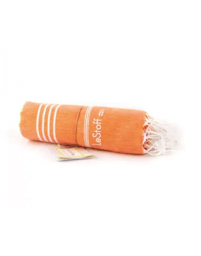 Picture of Organic cotton hammam towel 95x180cm - aperol - LeStoff