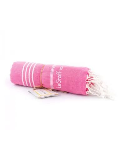 Picture of Organic cotton hammam towel 95x180cm - rose - LeStoff