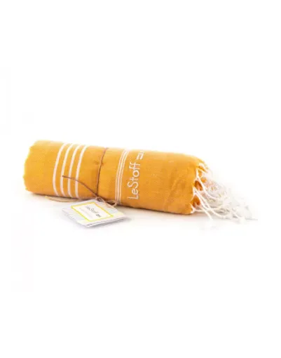 Picture of Organic cotton hammam towel 95x180cm - yellow - LeStoff