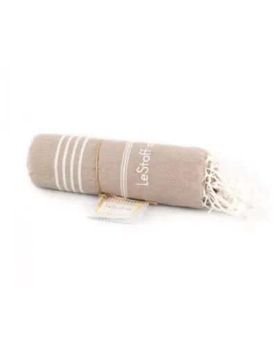 Picture of Organic cotton hammam towel 95x180cm - beige - LeStoff