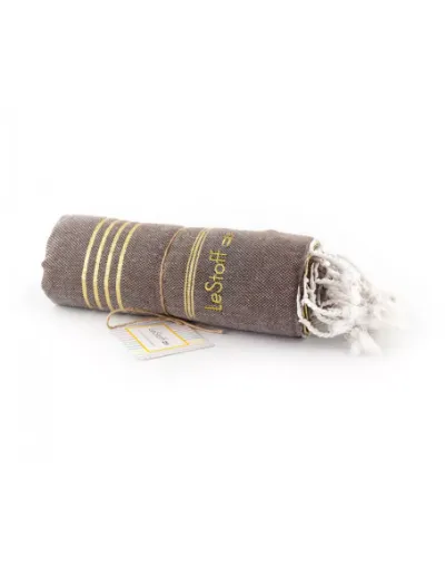 Picture of Organic cotton hammam towel 95x180cm - golden brown - LeStoff