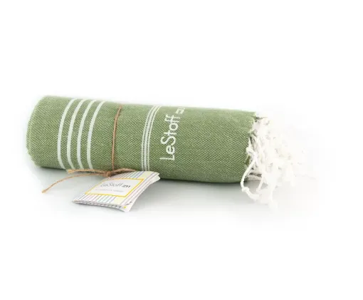 Picture of Organic cotton hammam towel XXL 200x200cm - olive - LeStoff