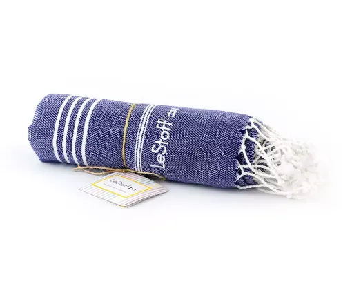 Picture of Organic cotton hammam towel XXL 200x200cm - navy - LeStoff