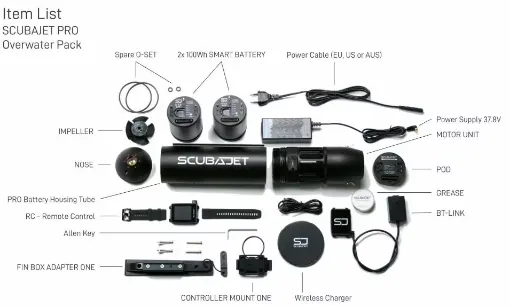 Picture of Scubjet pro overwater kit - kayak, canoe, foil and more - Scubajet