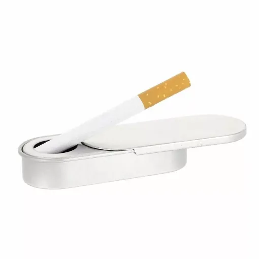 Picture of Chrome metal pocket ashtray - Smoking