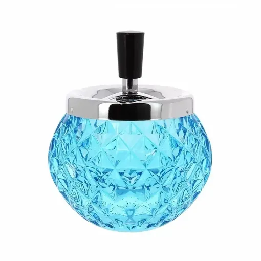 Picture of Outdoor blue glass ashtray - Smoking