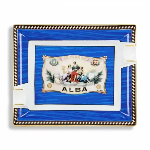 Picture of Cigar ashtray elie blue flor de alba blue - Elie Bleu