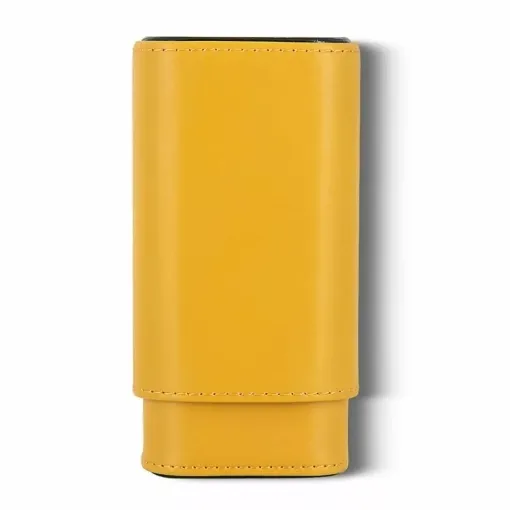 Picture of Rigid case for 3 cigars in yellow - Smoking