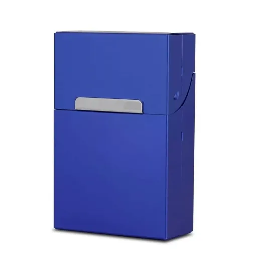 Picture of Blue aluminum cigarette case - Smoking