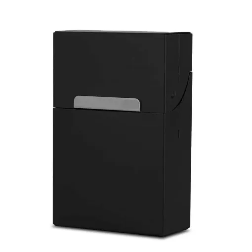 Picture of Black aluminum cigarette case - Smoking