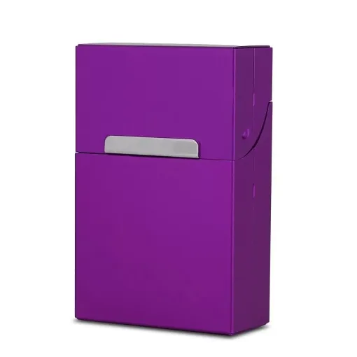 Picture of Purple aluminum cigarette case - Smoking