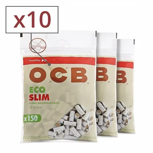 Picture of Ocb eco bio slim filters x10 sachets - OCB