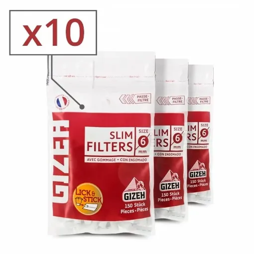 Picture of Gizeh slim filters x10 sachets - Gizeh