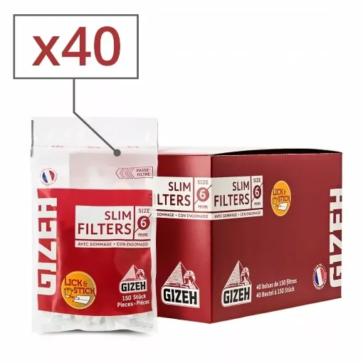 Picture of Gizeh slim filters x40 sachets - Gizeh