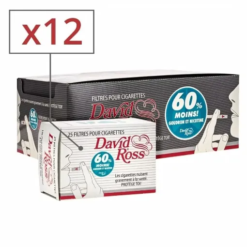 Picture of David ross regular filter 12 boxes of 25 - David Ross