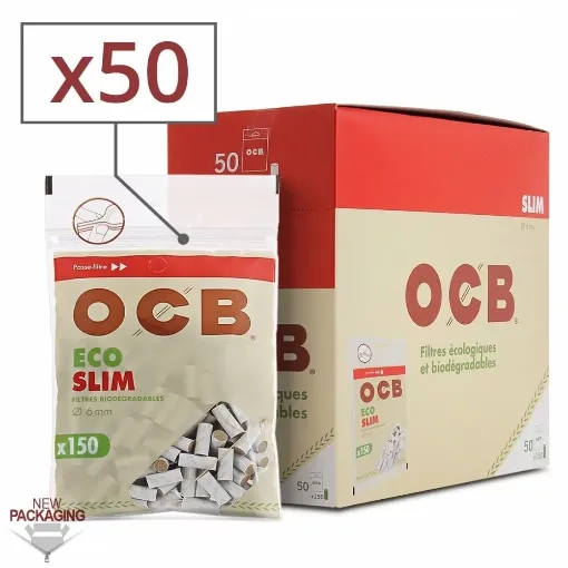 Picture of Ocb eco bio slim filters x50 sachets - OCB