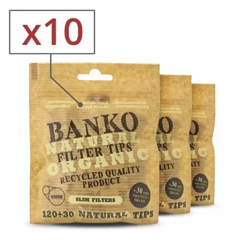 Picture of Slim banko unbleached filters x10 - Banko