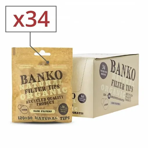 Picture of Slim banko unbleached filters x34 - Banko