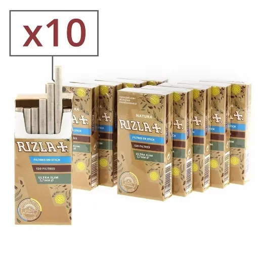 Picture of Rizla+ natura ultra slim filters in sticks x10 - Rizla+