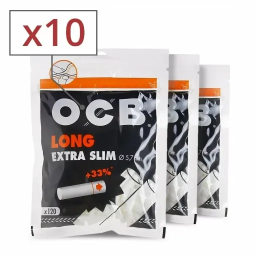 Picture of Long extra slim ocb filters x10 bags