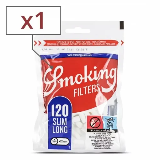 Picture of Smoking slim long filters x1 bag - Smoking