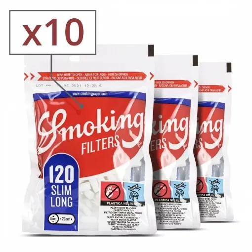 Picture of Smoking slim long filters x10 sachets - Smoking