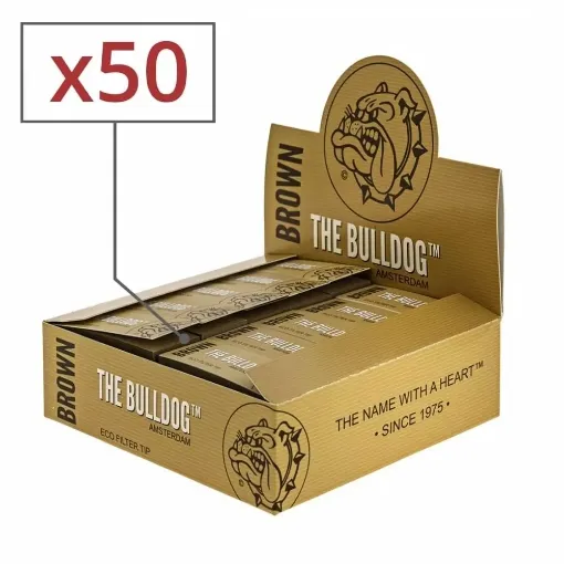 Picture of Cardboard filters the bulldog brown x50 - The Bulldog