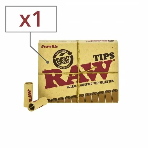 Picture of Pre - rolled raw cardboard filter x1 - RAW