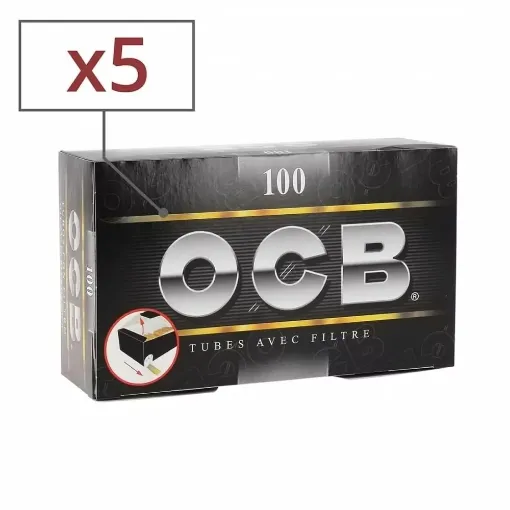 Picture of Box of 100 ocb tubes with filter x5 - OCB