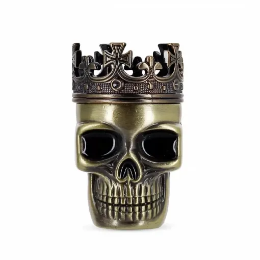 Picture of Grinder skull 3 parts gold - Smoking