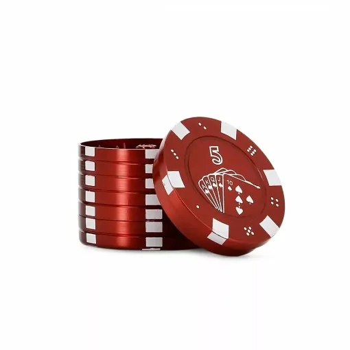 Picture of Grinder red poker chips - Smoking