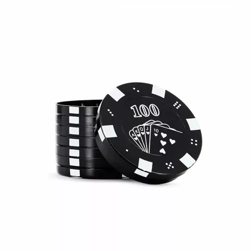 Picture of Grinder black poker chips - Smoking