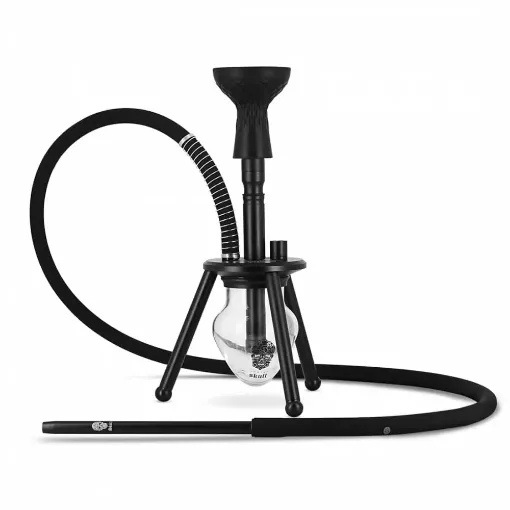 Picture of Glass shisha skull hookah ovni xs alu black - Skull Hookah