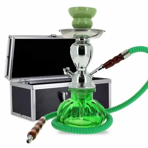 Picture of Hookah 23cm green and storage box - Smoking