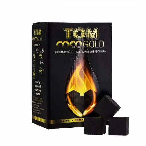 Picture of Tom cococha premium gold shisha charcoal 1 kg - Tom Cococha