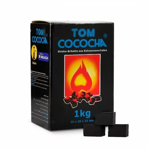 Picture of Tom cococha blue shisha charcoal 1 kg - Smoking