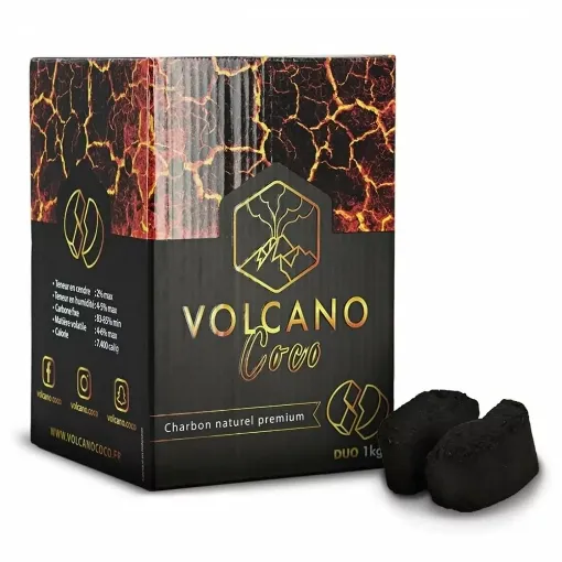 Picture of Volcano coco duo shisha charcoal 1 kg - Smoking