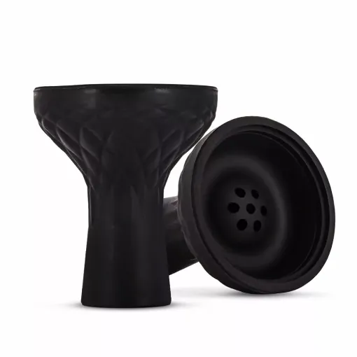 Picture of Black silicone diamond vortex hookah bowl - Smoking