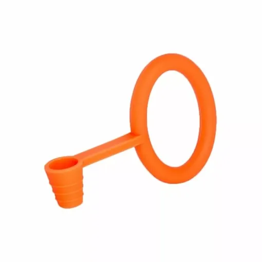 Picture of Orange silicone hookah hoseclamp and joint holder - Smoking