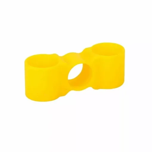 Picture of Yellow double silicone hookah hose holder - Smoking