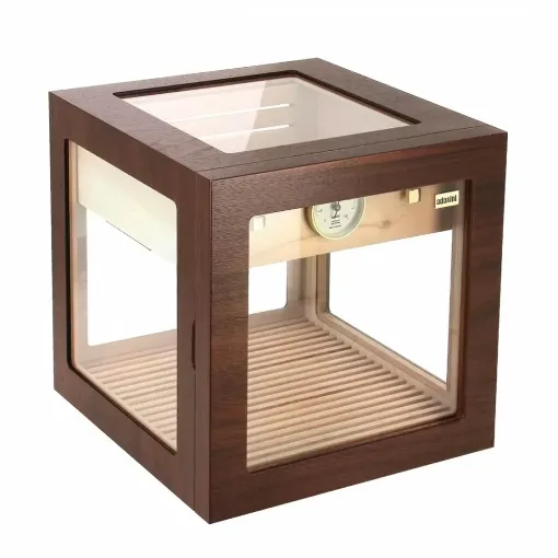 Picture of Adorini cube deluxe cigar humidor brown - Adorini