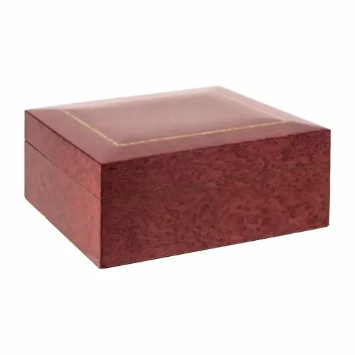 Picture of Red tinted rosewood burl cigar humidor - Smoking