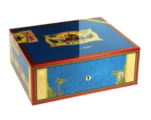 Picture of Cigar humidor elie bleu flor de alba bleue - Elie Bleu