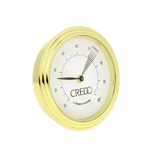 Picture of Gold analog hygrometer 55 mm - Crédo