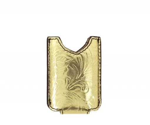 Picture of Leather lighter case for minijet gold metal effect - Recife