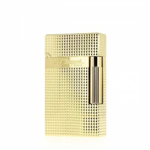 Picture of St dupont ligne 2 diamond tip lighter gold finish - S.T. Dupont