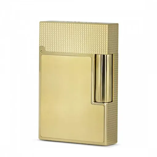 Picture of Lighter st dupont ligne 2 small brushed gold metal - S.T. Dupont